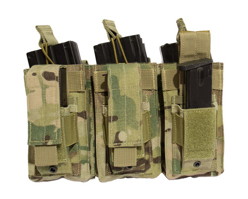Rothco MOLLE Triple Kangaroo Rifle and Pistol Mag Pouch - MultiCam