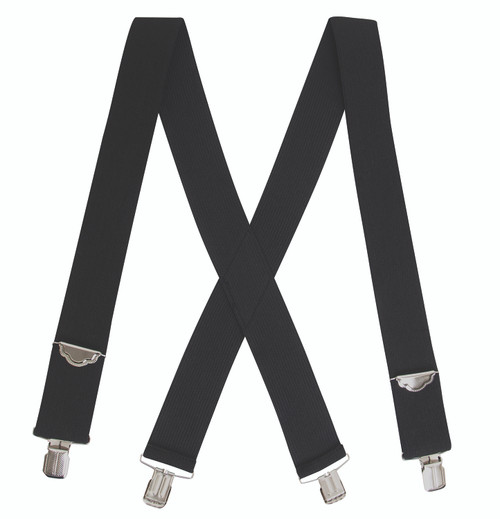 Rothco Adjustable Elastic X-Back Pant Suspenders - Black