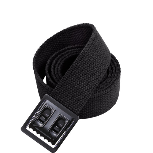 Rothco Military Web Belts With Open Face Buckle - Black / 64 Inches / Black