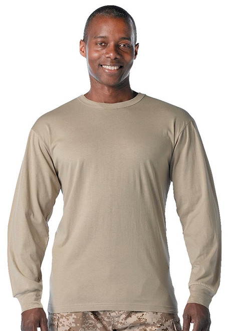 Rothco Moisture Wicking Long Sleeve T-Shirt - Desert Sand
