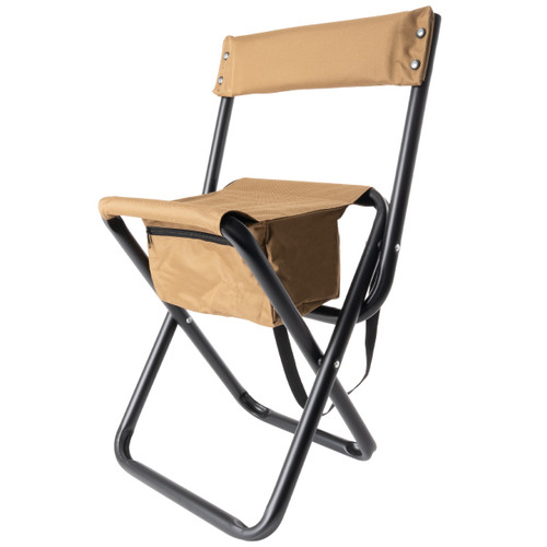 Rothco Deluxe Folding Stool With Pouch - Coyote Brown