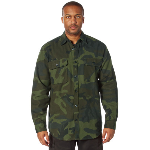 Rothco Midnight Camo Flannel Shirt - Midnight Woodland Camo