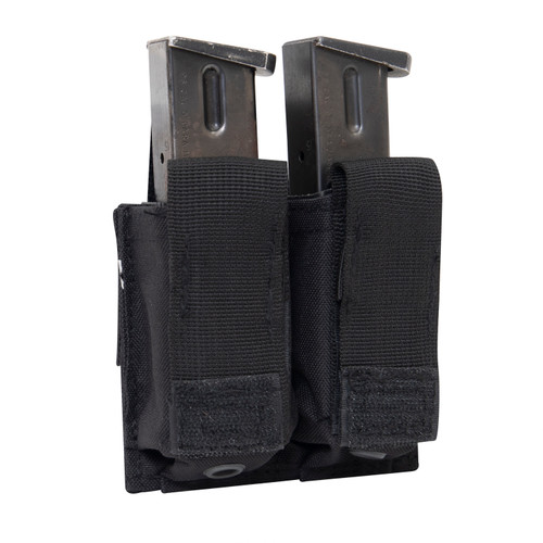Rothco MOLLE Double Pistol Mag Pouch With Insert - Black