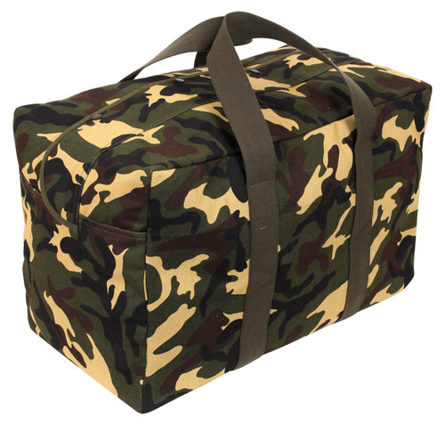 Rothco Canvas Parachute Cargo Bag - Woodland Camo