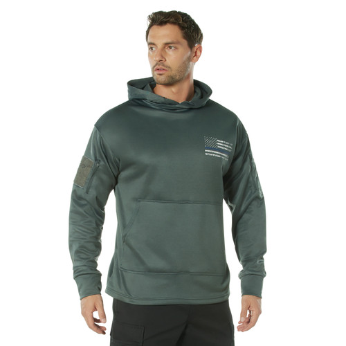 Rothco Concealed Carry Thin Blue Line Hoodie - Gunmetal Grey