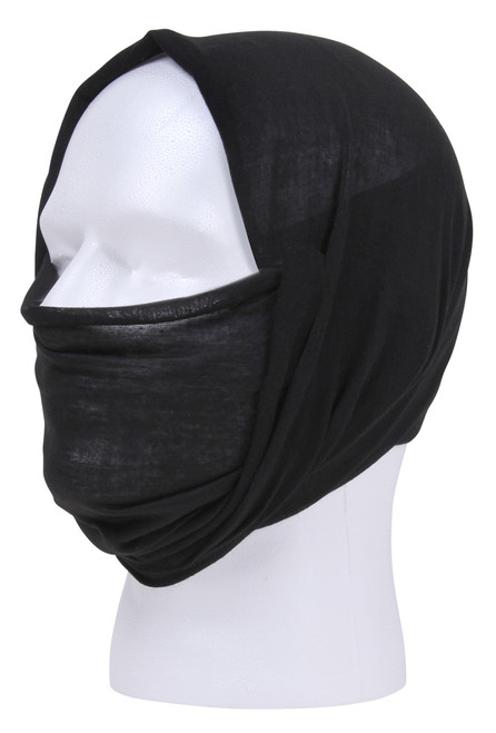 Rothco Multi-Use Neck Gaiter and Face Covering Tactical Wrap - Black