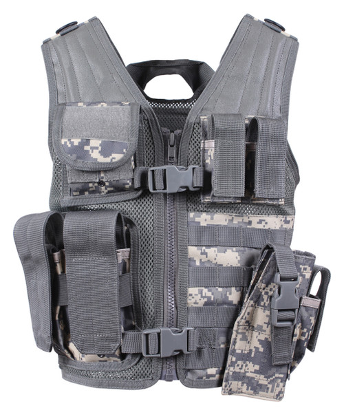 Rothco Kid's Tactical Cross Draw Vest - ACU Digital Camo