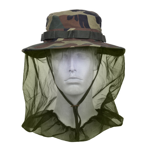 Rothco Boonie Hat With Mosquito Netting - Woodland Camo / 7