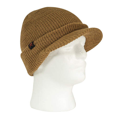Rothco Watch Cap with Brim - Coyote Brown