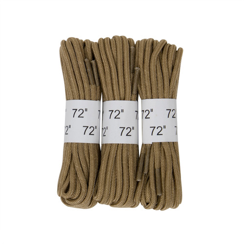 Rothco 72" Boot Laces - 3 Pack - Desert Tan