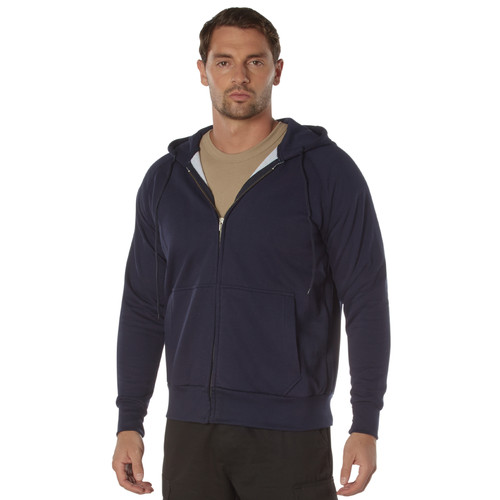 Rothco Thermal Lined Full-Zip Hoodie - Navy Blue