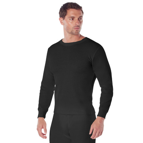 Rothco Thermal Knit Underwear Top - Black