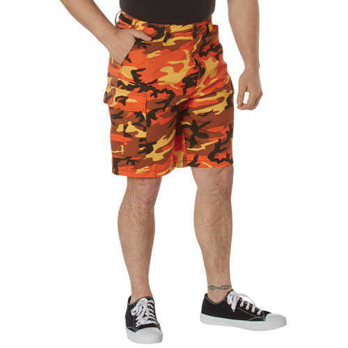 Rothco Camo BDU Shorts - Savage Orange Camo
