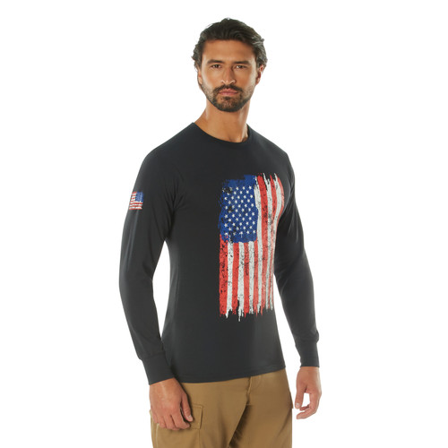 Rothco US Flag Long Sleeve T-Shirt - Red / White / Blue