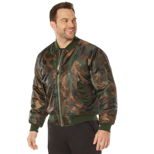 Rothco MA-1 Flight Jacket - Woodland Camo