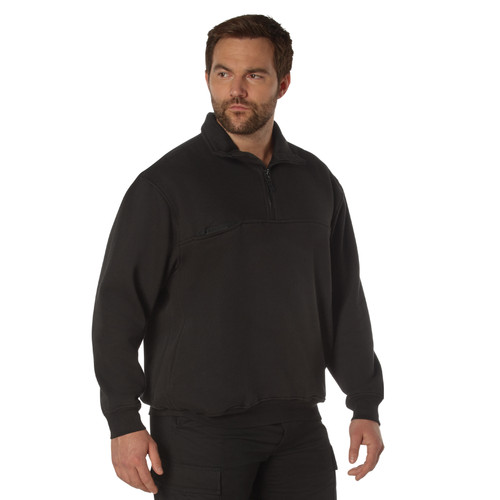 Rothco Firefighter / EMS Quarter Zip Job Shirt - Black