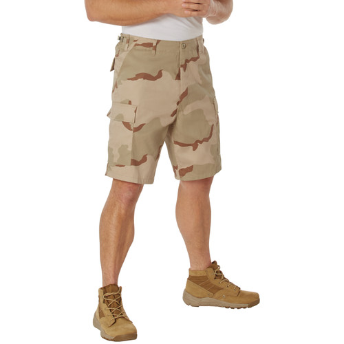 Rothco Camo BDU Shorts - Tri-Color Desert Camo
