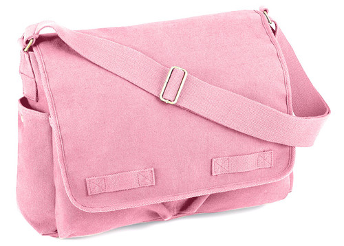 Rothco Classic Canvas Messenger Bag - Pink