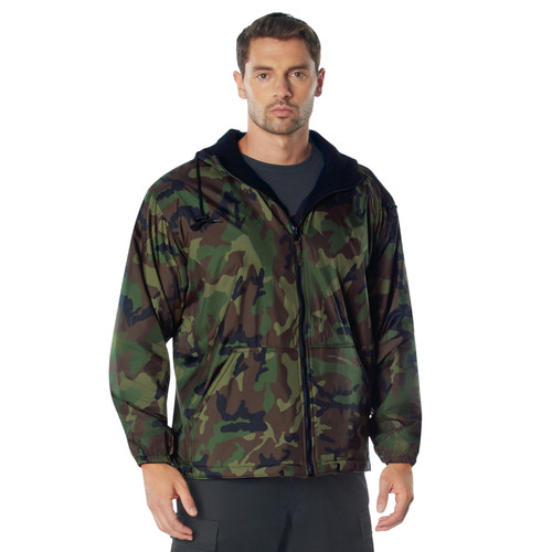 Rothco Reversible Lined Jacket With Hood - Woodland Camo