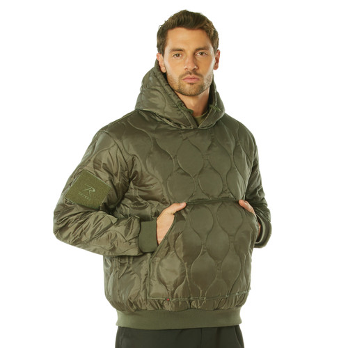 Rothco Quilted Woobie Hooded Sweatshirt - Olive Drab