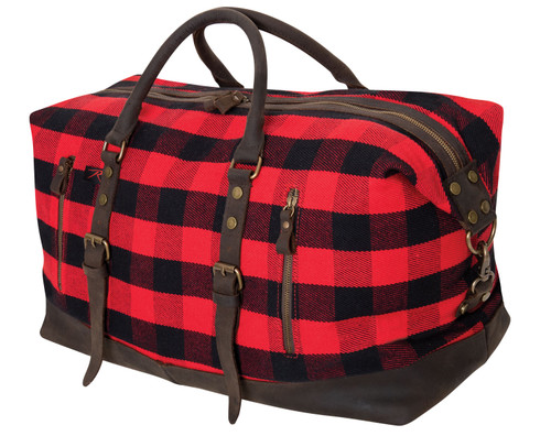 Rothco Extended Weekender Bag - Red Plaid