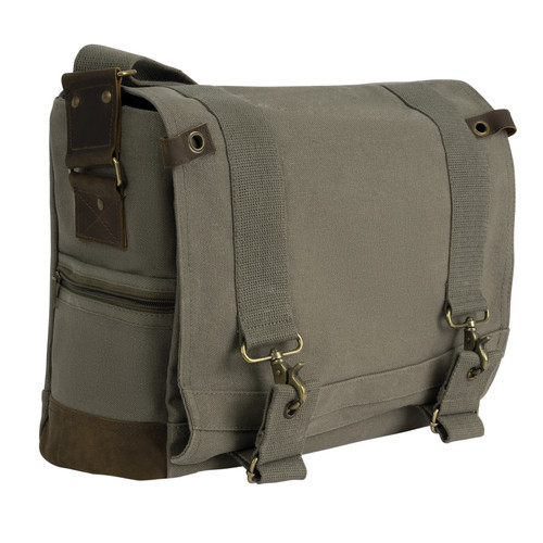 Rothco Vintage Canvas B-15 Pilot Messenger Bag - Olive Drab