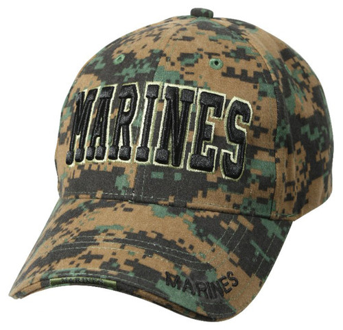 Rothco Deluxe Marines Low Profile Insignia Cap - Woodland Digital Camo