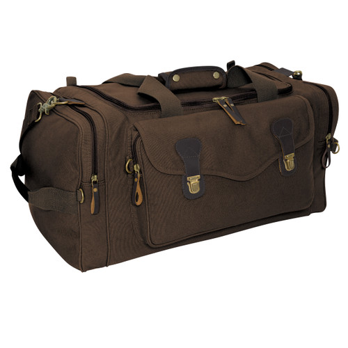 Rothco Canvas Long Weekend Bag - Brown
