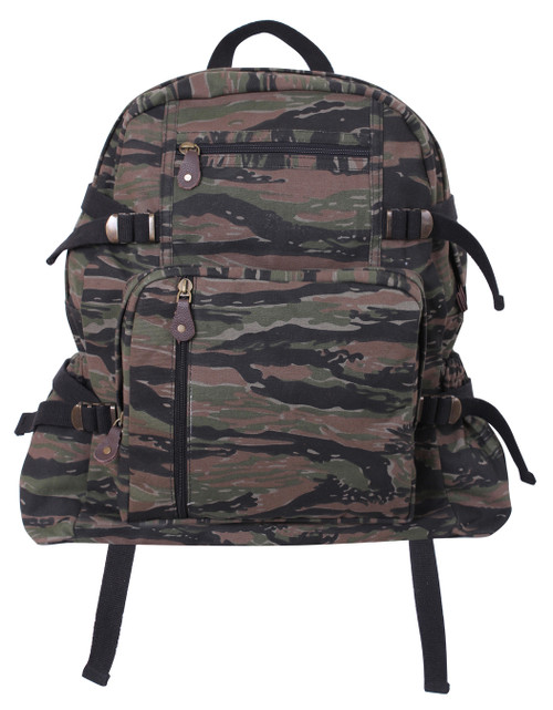 Rothco Jumbo Vintage Canvas Backpack - Tiger Stripe Camo