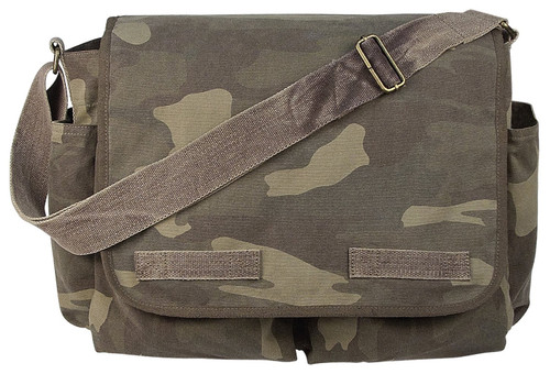 Rothco Classic Canvas Messenger Bag - Woodland Camo