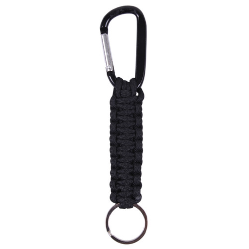Rothco Paracord Keychain with Carabiner - Black