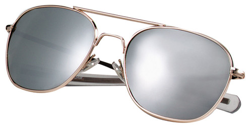 Rothco G.I. Type Aviator Sunglasses - Gold / Mirror