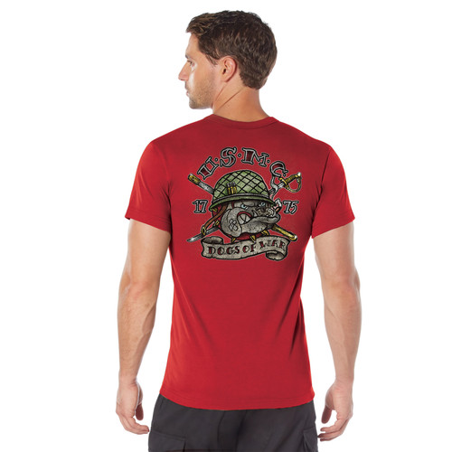 Rothco USMC Dogs of War T-Shirt - Red