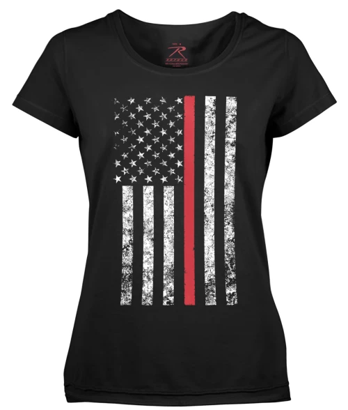 Rothco Womens Thin Red Line Longer T-Shirt 