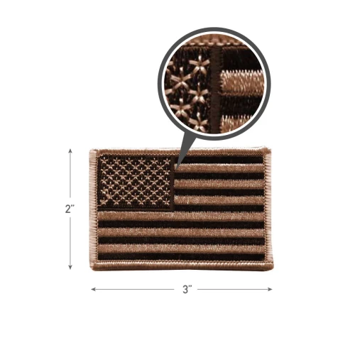 Rothco Iron On / Sew On Embroidered US Flag Patch 