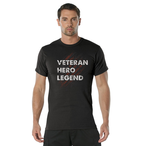 Rothco Veteran Hero Legend T-Shirt - Black
