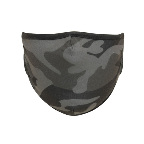 Rothco Camo 3-Layer Polyester Face Mask - Black Camo