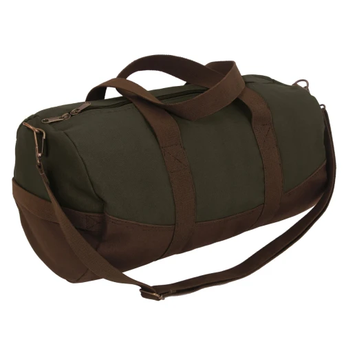 Rothco Two-Tone Canvas Duffle Bag With Brown Bottom 