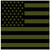 Rothco Subdued US Flag Bandana - Olive Drab / Black / 22 Inches