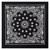 Rothco Trainmen Paisley Bandana - 22" X 22" - Black