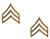 Rothco Sergeant Polished Insignia - Gold