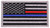 Rothco Thin Blue Line / Thin Red Line US Flag Patch - Hook Back