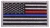Rothco Thin Blue Line / Thin Red Line US Flag Patch - Hook Back