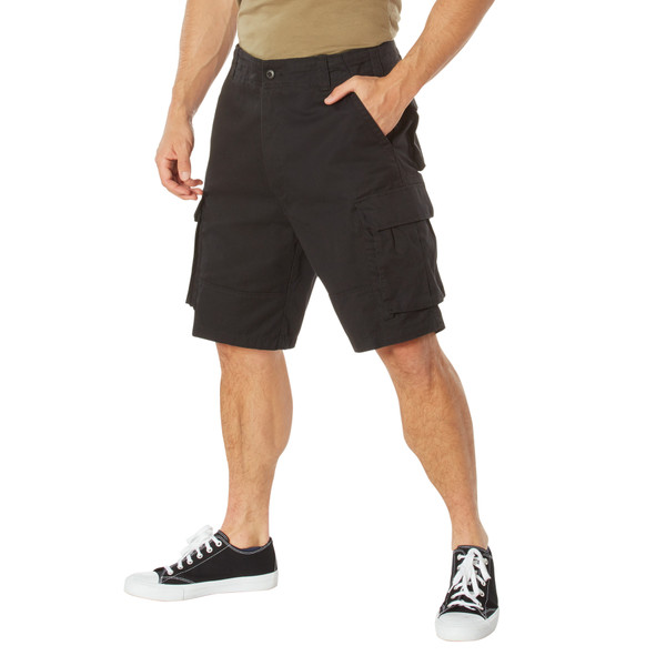 Rothco Vintage Paratrooper Cargo Shorts - Black