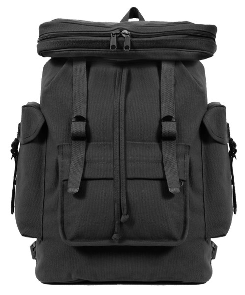 Rothco Canvas European Style Rucksack - Black