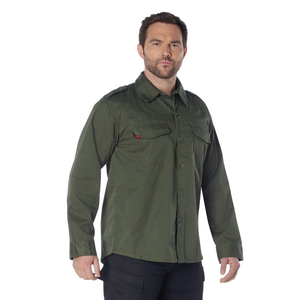 Rothco Vintage Fatigue Shirt - Olive Drab