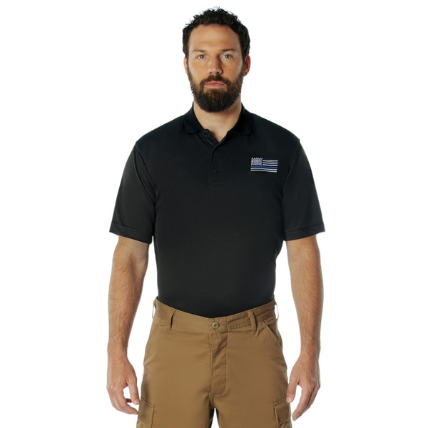 Rothco Thin Blue Line Moisture Wicking Polo