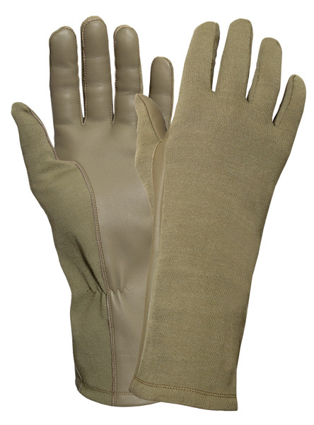 Rothco G.I. Type Flame & Heat Resistant Flight Gloves - AR 670-1 Coyote Brown