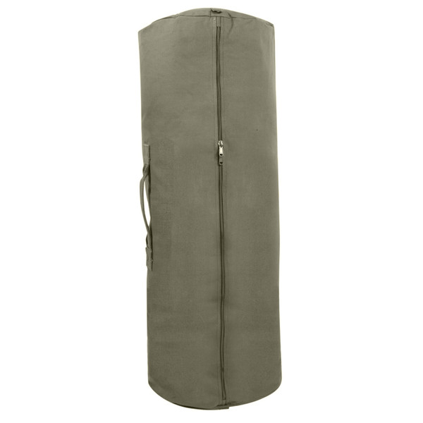 Rothco Canvas Duffle Bag with Side Zipper - Olive Drab
