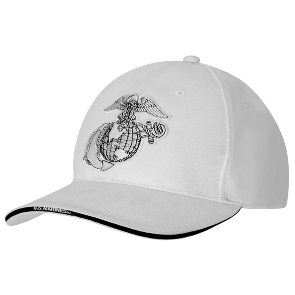 Rothco Deluxe Eagle, Globe & Anchor Low Profile Cap - White